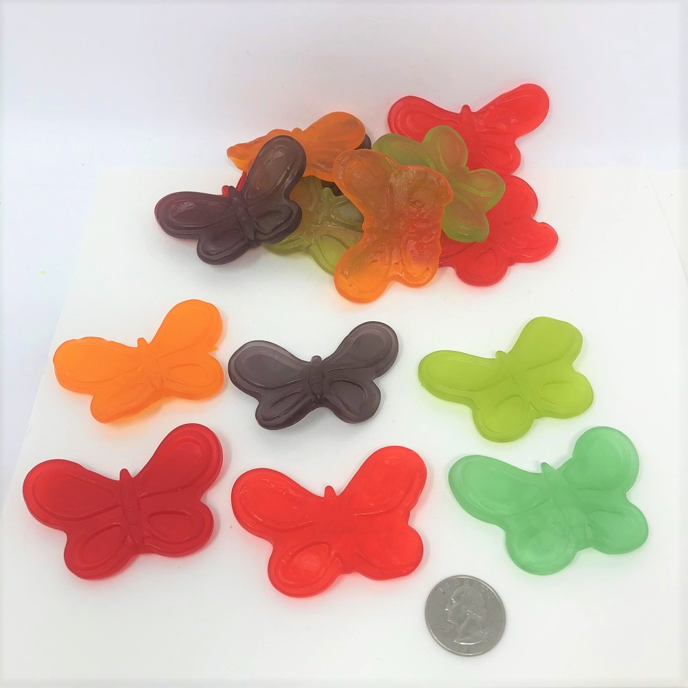 Gummi Butterflies Assorted Large 5 pounds Gummy Butterfly Candy bulk